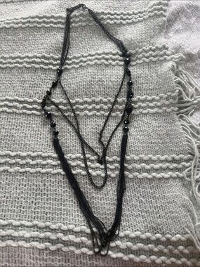 Layered Black Beaded Women's Necklace - Brand